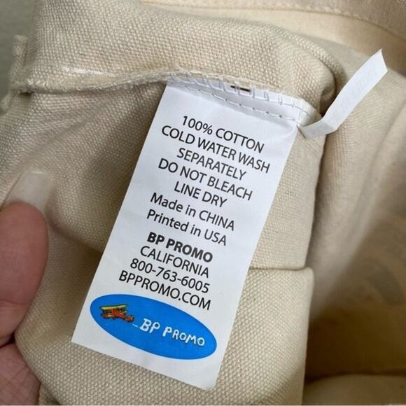 Bay Area California Bike to Work One Shoulder Canvas Tote - Picture 5 of 8